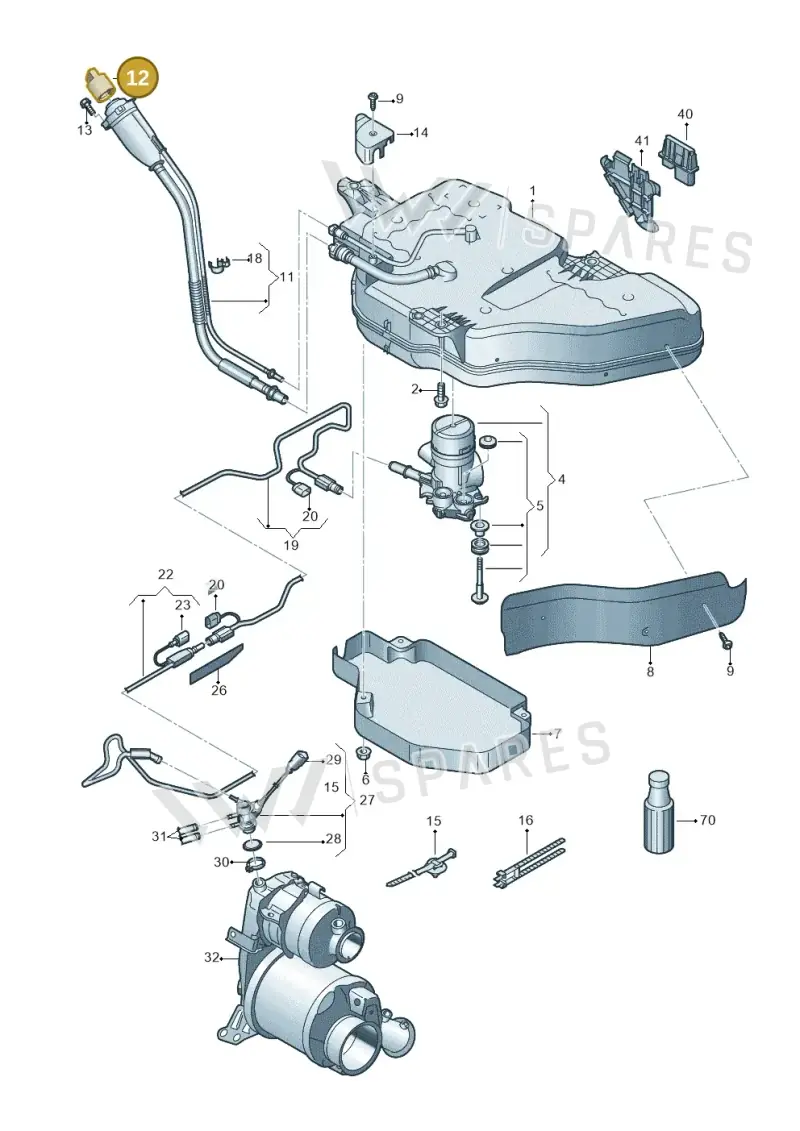 5Q0131980 — Audi Q3 2.0 TDI (2014-2019) diagram 855201550, position 12