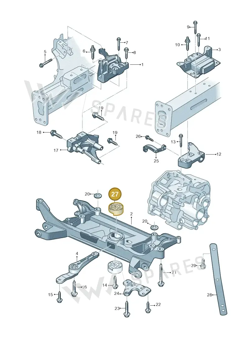 5Q0198037B — Audi A3 Cabrio (2016-2020) diagram 778199550, position 27