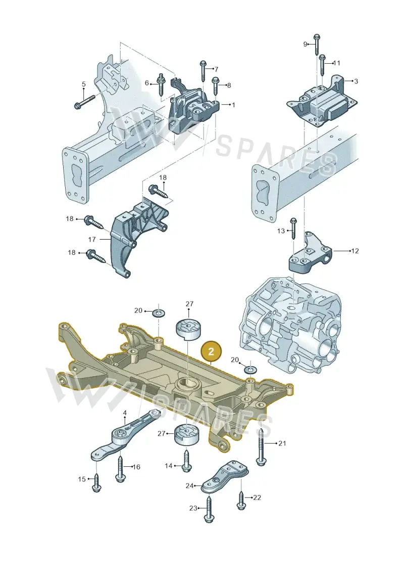 5Q0199369G — Audi A3 Sportback (2016-2020) diagram 745199150, position 2