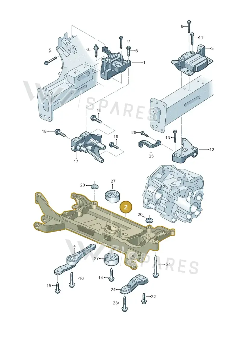 5Q0199369G — Audi A3 Sportback (2016-2020) diagram 745199500, position 2