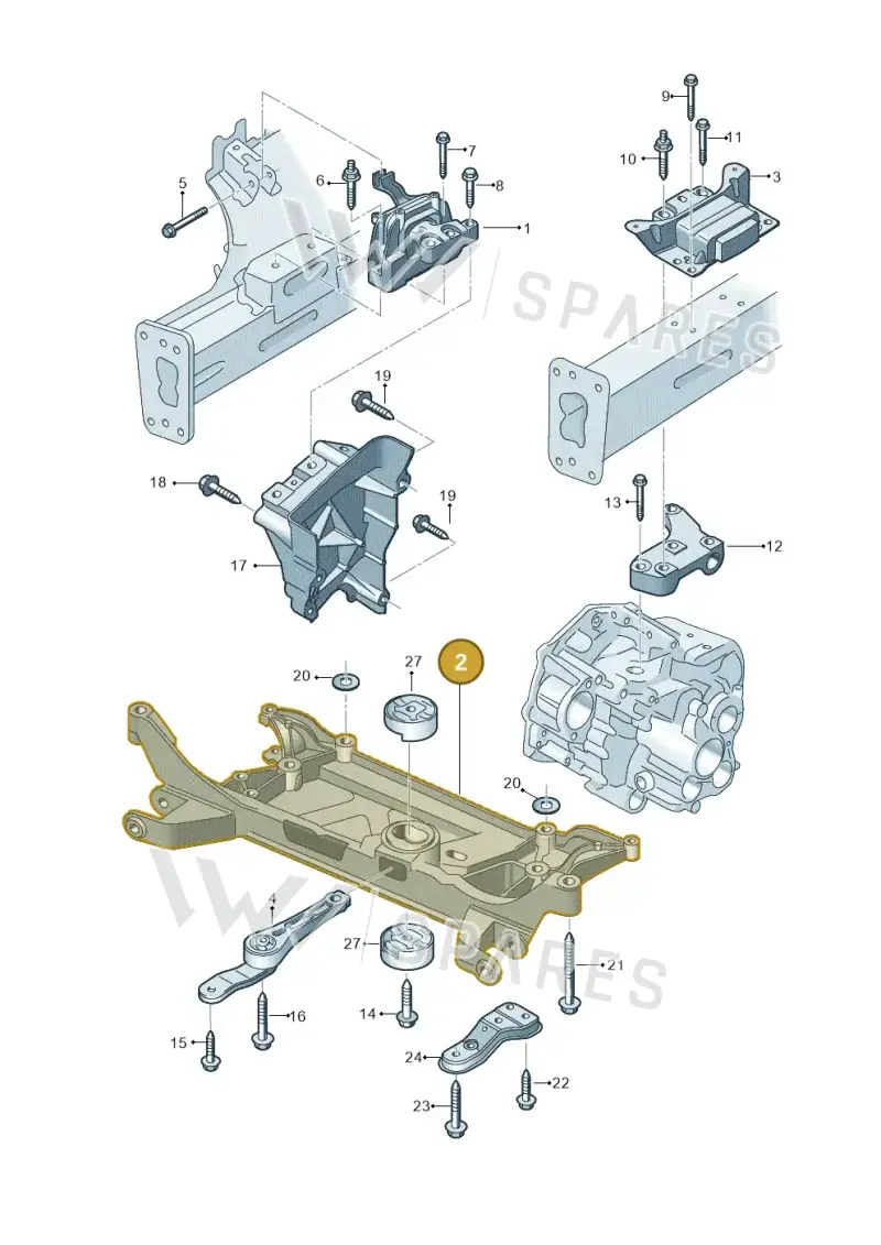 5Q0199369G — Audi A3 Sportback (2016-2020) diagram 745199020, position 2