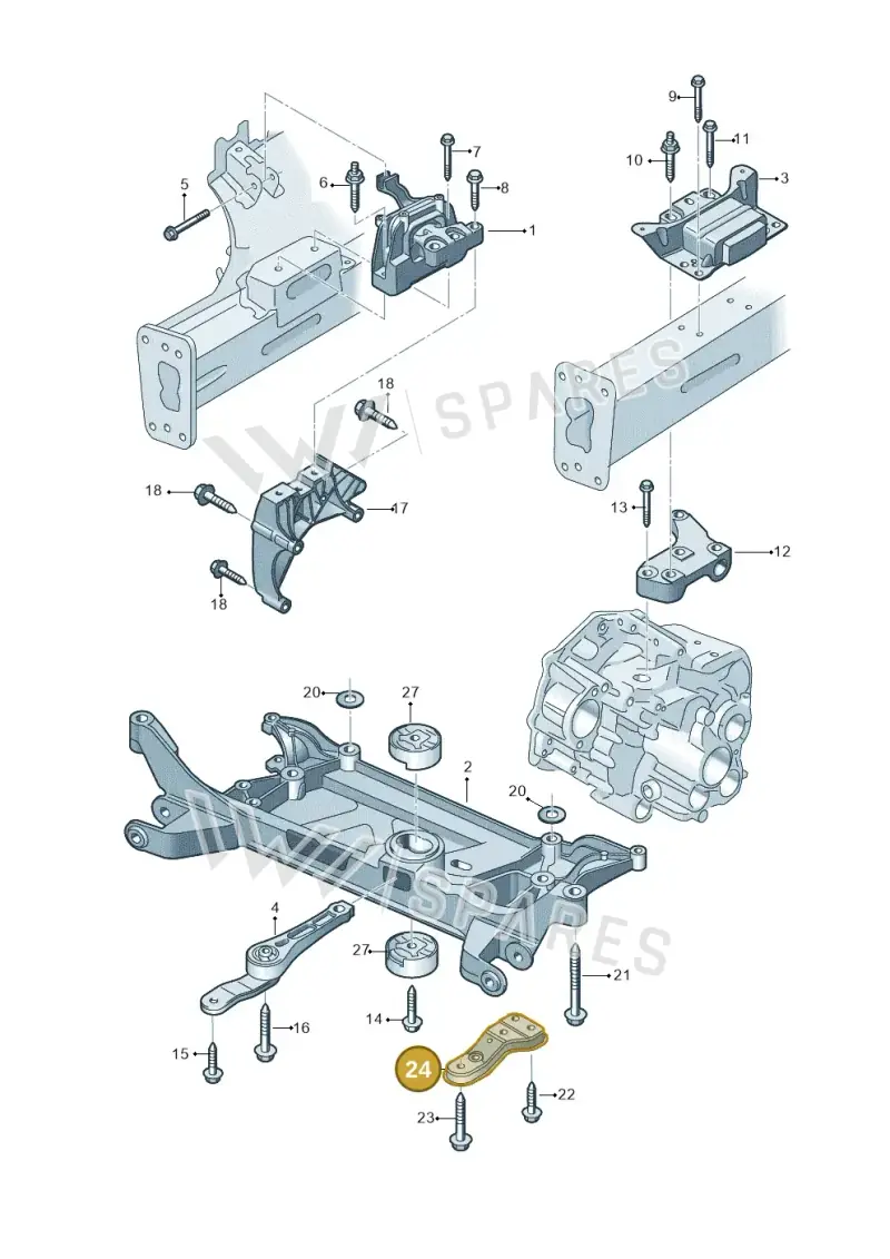 5Q0199518D — Audi A3 Sportback (2012-2016) diagram 745199100, position 24