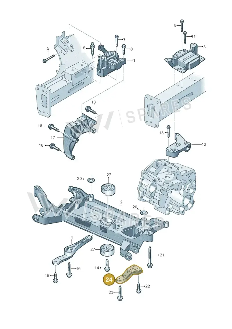 5Q0199518D — Audi A3 Sportback (2012-2016) diagram 745199150, position 24