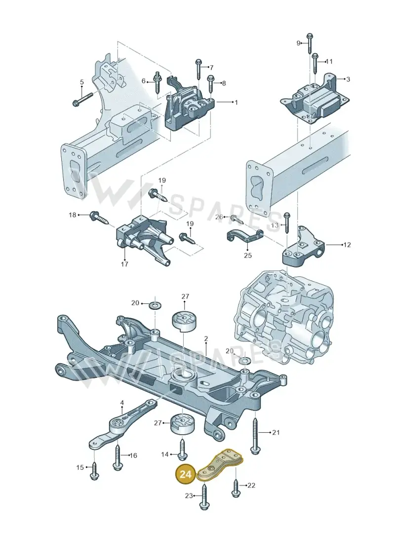 5Q0199518D — Audi A3 Sportback (2012-2016) diagram 745199500, position 24