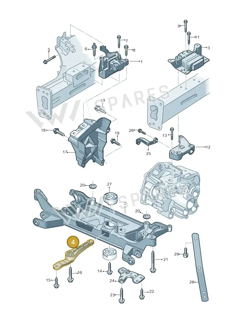 5Q0199855AA — Audi A3 Cabrio (2016-2020) diagram 778199100, position 4