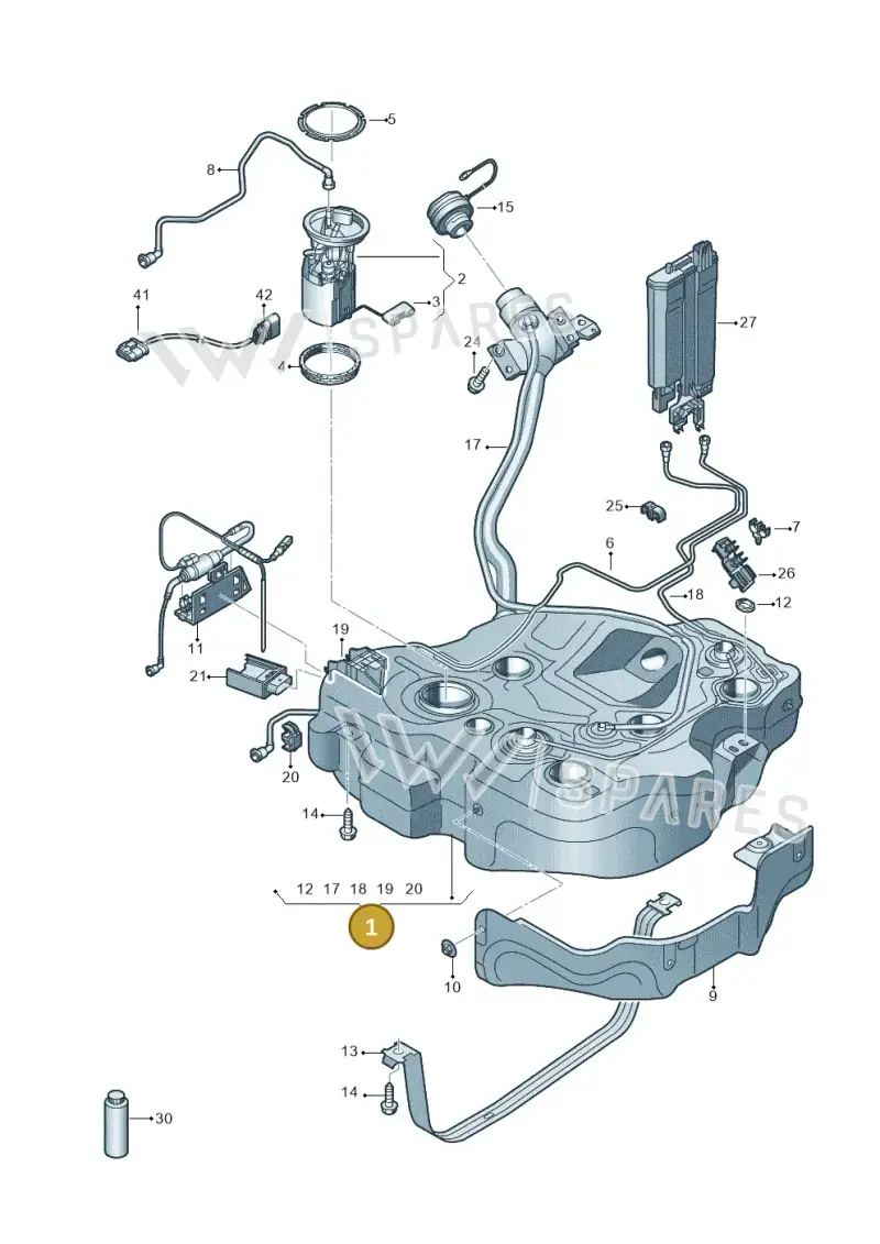 5Q0201060CE — Audi A3 Sportback (2016-2020) diagram 890201100, position 1