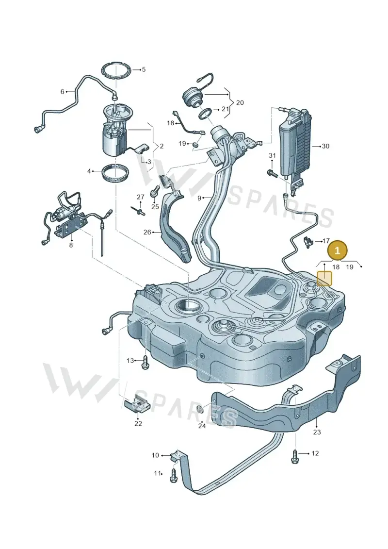 5Q0201060GQ — Audi A3 Sportback (2019-2021) diagram 596201010, position 1