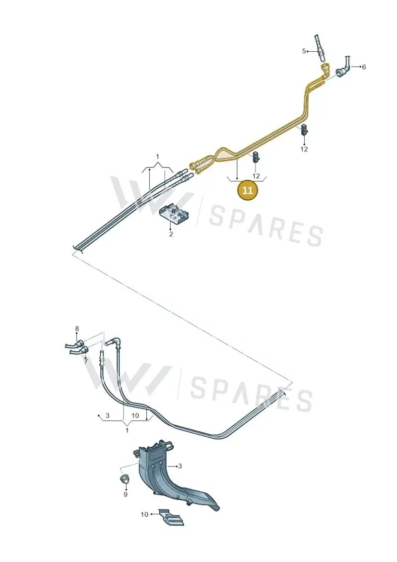5Q0201079M — Audi A3 Sportback (2019-2021) diagram 596201210, position 11