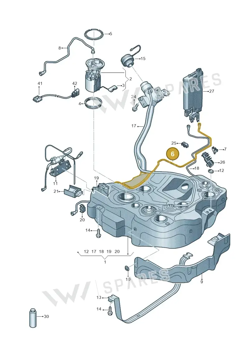 5Q0201160AM — Audi A3 Sportback (2016-2020) diagram 890201100, position 6