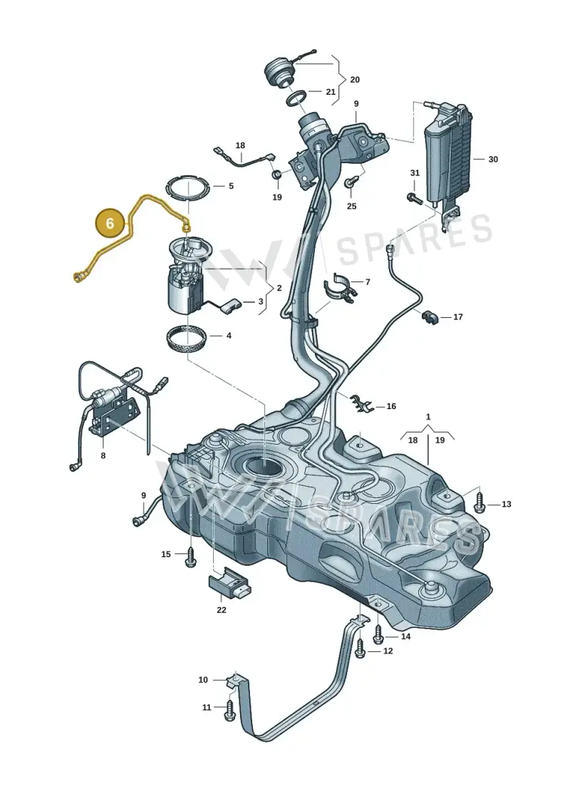 5Q0201293BB — Audi A3 Sportback (2019-2021) diagram 596201005, position 6
