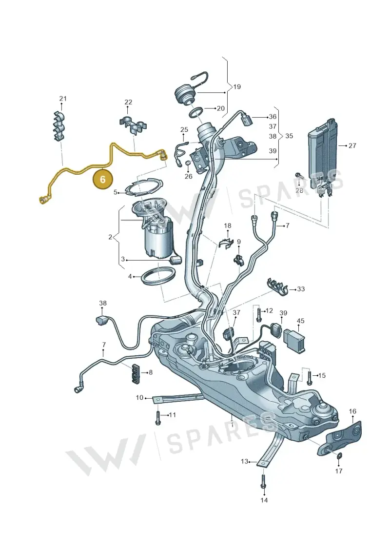 5Q0201293BF — Audi A3 Sportback (2019-2021) diagram 596201180, position 6