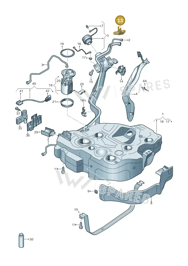 5Q0201519 — Audi A3 Sportback (2016-2020) diagram 890201011, position 13