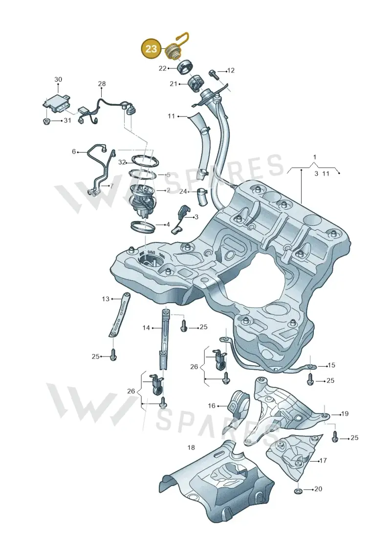 5Q0201550P — Audi A8L (2017-2022) diagram 838201110, position 23