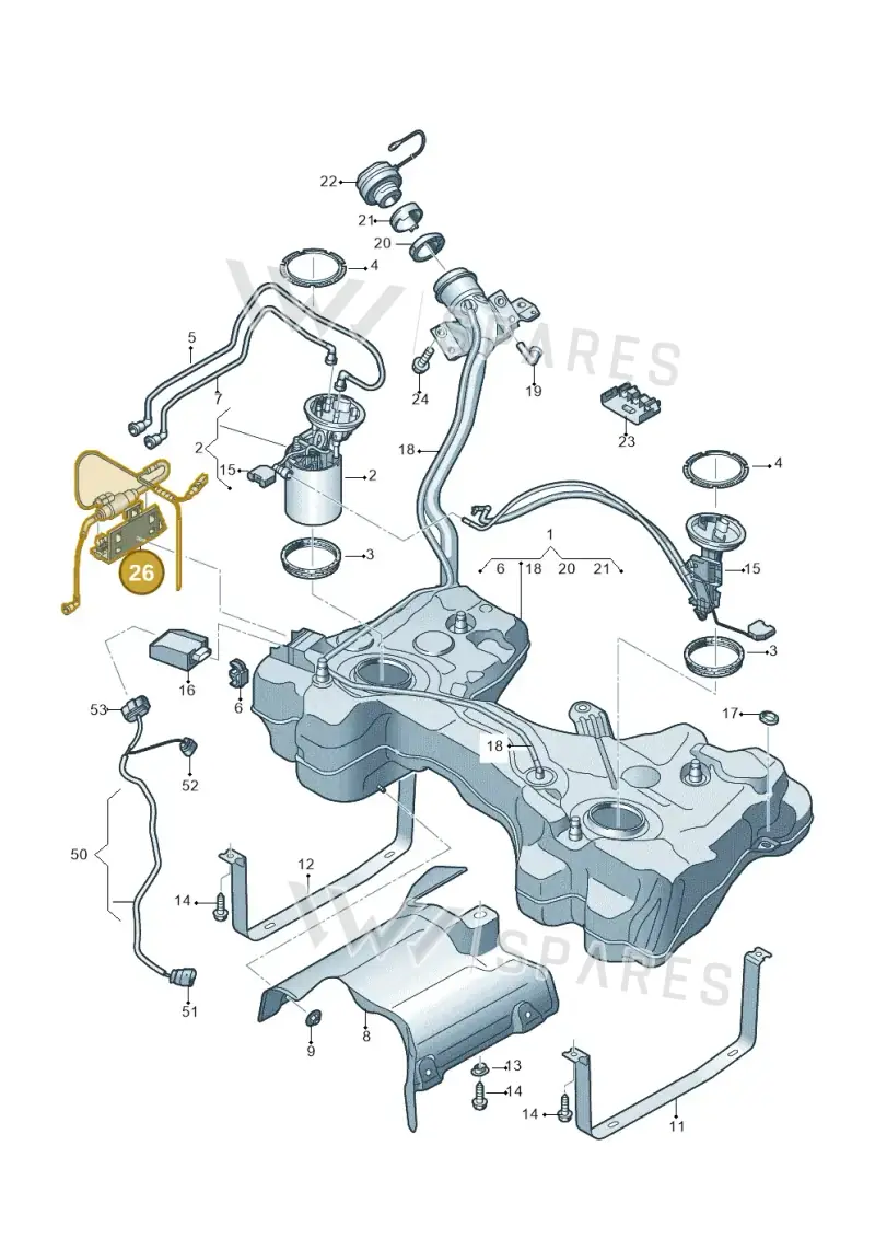 5Q0201607AB — Audi Q2 2.0 TDI (2016-2018) diagram 803201250, position 26