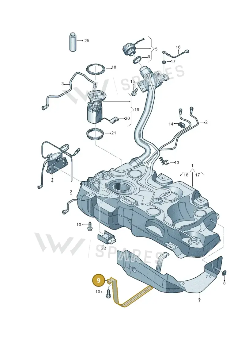 5Q0201656F — Audi Q2 2.0 TDI (2016-2018) diagram 890201000, position 9