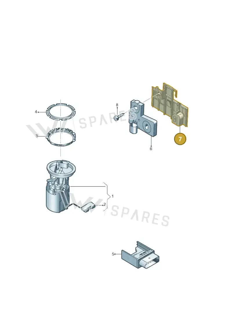 5Q0201898 — Audi A3 Sportback (2012-2016) diagram 745919310, position 7