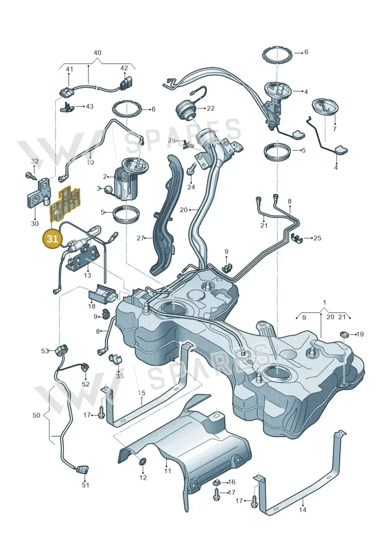 5Q0201898 — Audi A3 Sportback (2016-2020) diagram 890201200, position 31