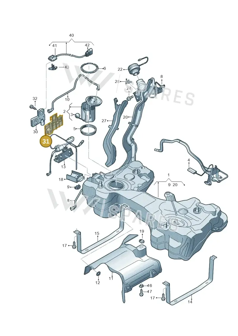 5Q0201898 — Audi RS3 Limousine (2017-2020) diagram 853201200, position 31