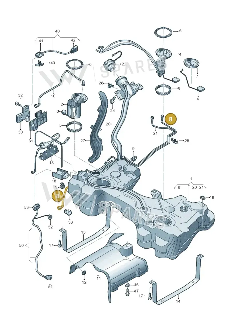 5Q0201931R — Audi A3 Sportback (2016-2020) diagram 890201200, position 8