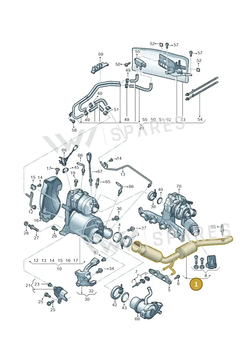 5Q0254301BX — Audi Q3 quattro (2018-2019) diagram 597253650, position 1