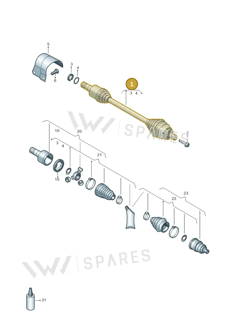 5Q0407272DN — Audi A3 Sportback (2016-2020) diagram 855407560, position 1