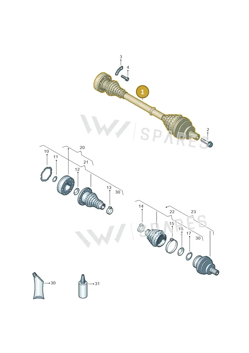 5Q0501204A — Audi A3 Sportback (2016-2020) diagram 656501100, position 1