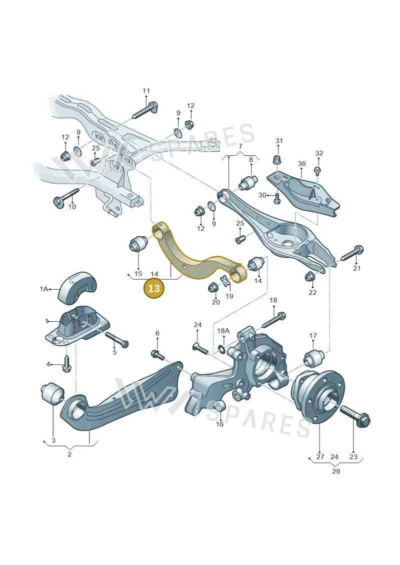 5Q0505323D — Audi A3 Sportback (2019-2021) diagram 745505300, position 13