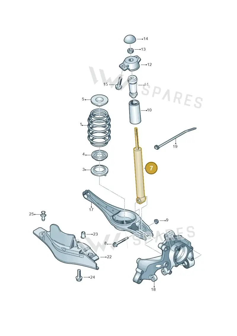 5Q0513029EL — Audi A3 Sportback (2019-2021) diagram 746511050, position 7