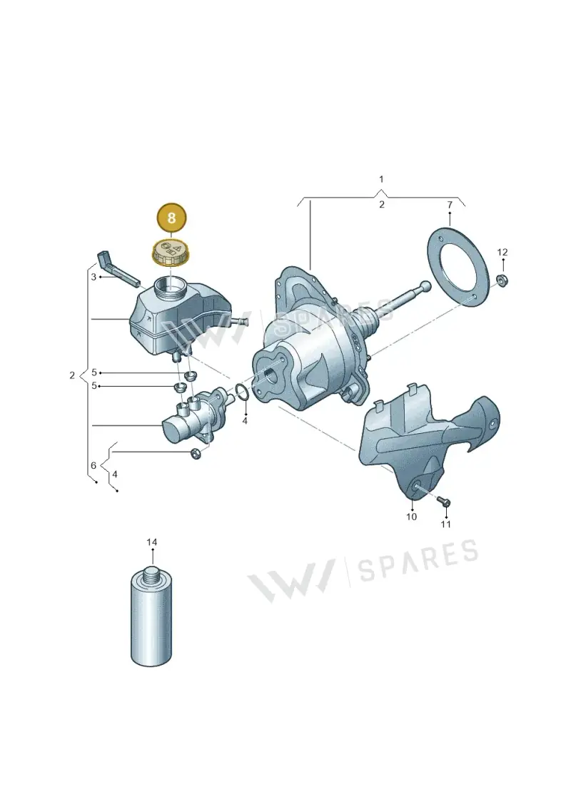 5Q0611349E — Audi A3 Sportback (2019-2021) diagram 597612200, position 8