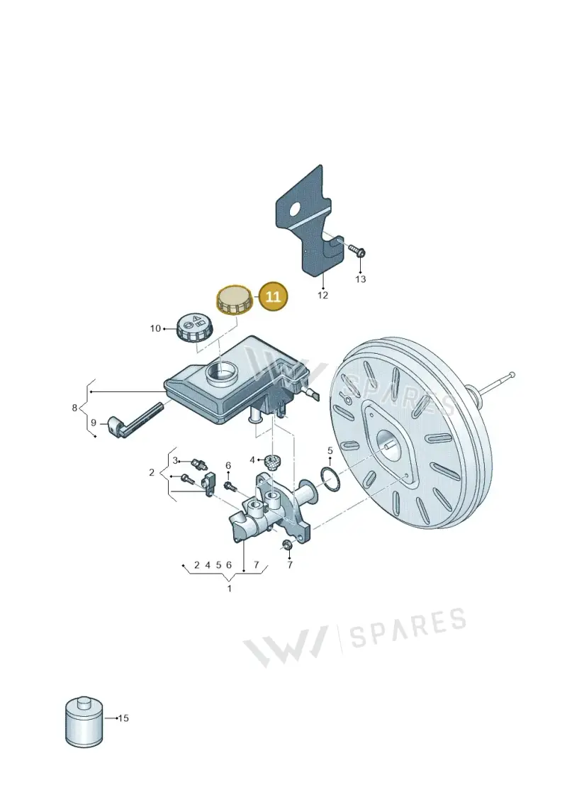 5Q0611349E — Audi RSQ3 Sportback (2019-2024) diagram 890611110, position 11