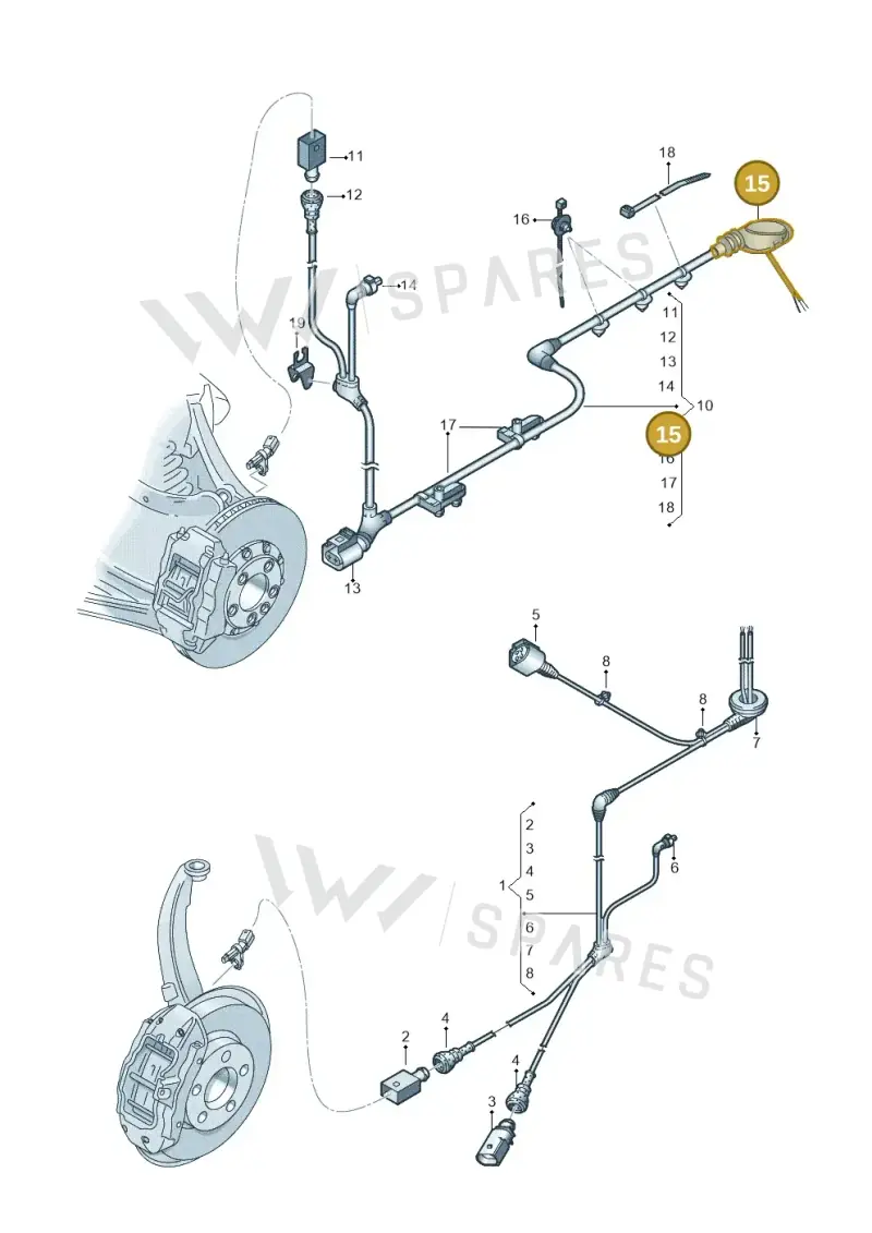 5Q0711487G — Audi A3 (2020-) diagram 597927010, position 15