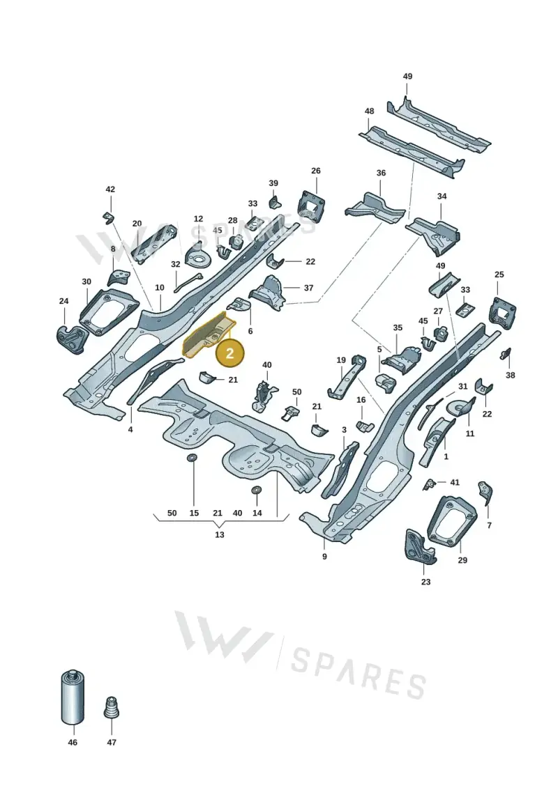 5Q0801772 — Audi A3 Sportback (2019-2021) diagram 596803015, position 2
