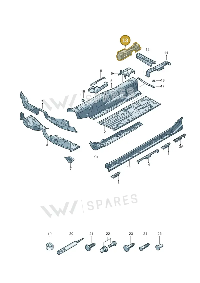 5Q0802381 — Audi RS3 Limousine (2017-2020) diagram 858803050, position 13