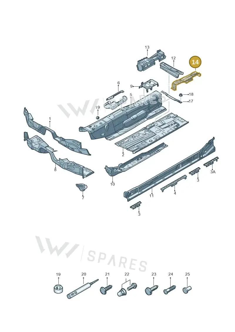 5Q0802570 — Audi RS3 Limousine (2017-2020) diagram 858803050, position 14