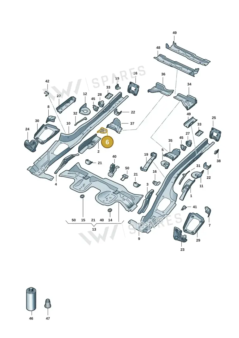 5Q0802572 — Audi A3 Sportback (2019-2021) diagram 596803015, position 6