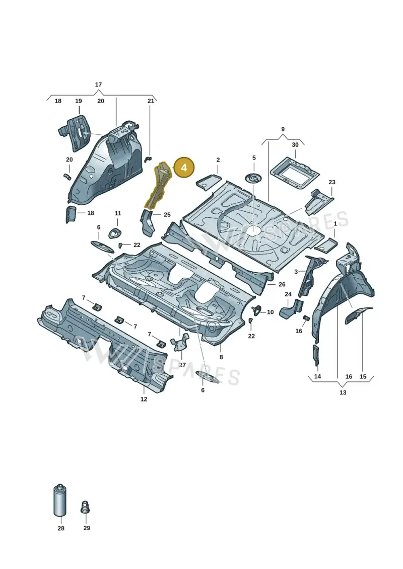 5Q0802952N — Audi A3 Sportback (2019-2021) diagram 596803051, position 4