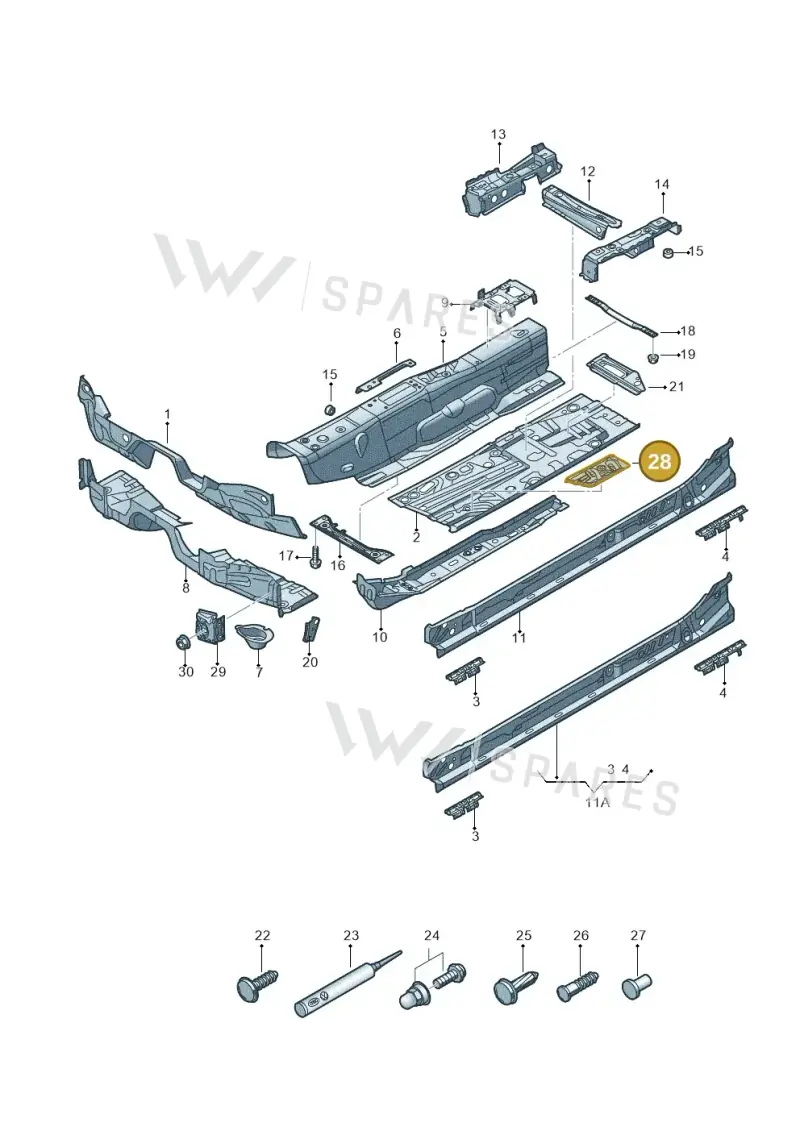 5Q0803075 — Audi RS3 Limousine (2017-2020) diagram 745803060, position 28