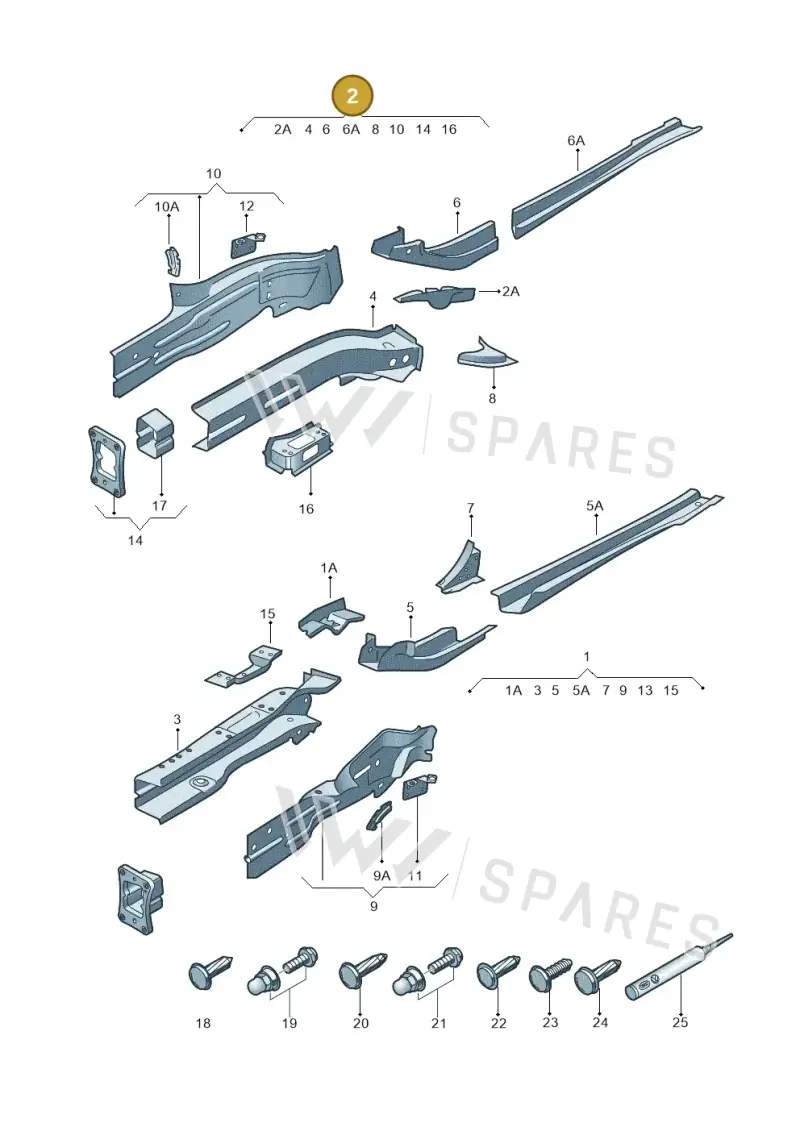 5Q0803092J — Audi A3 Sportback (2016-2020) diagram 745803000, position 2