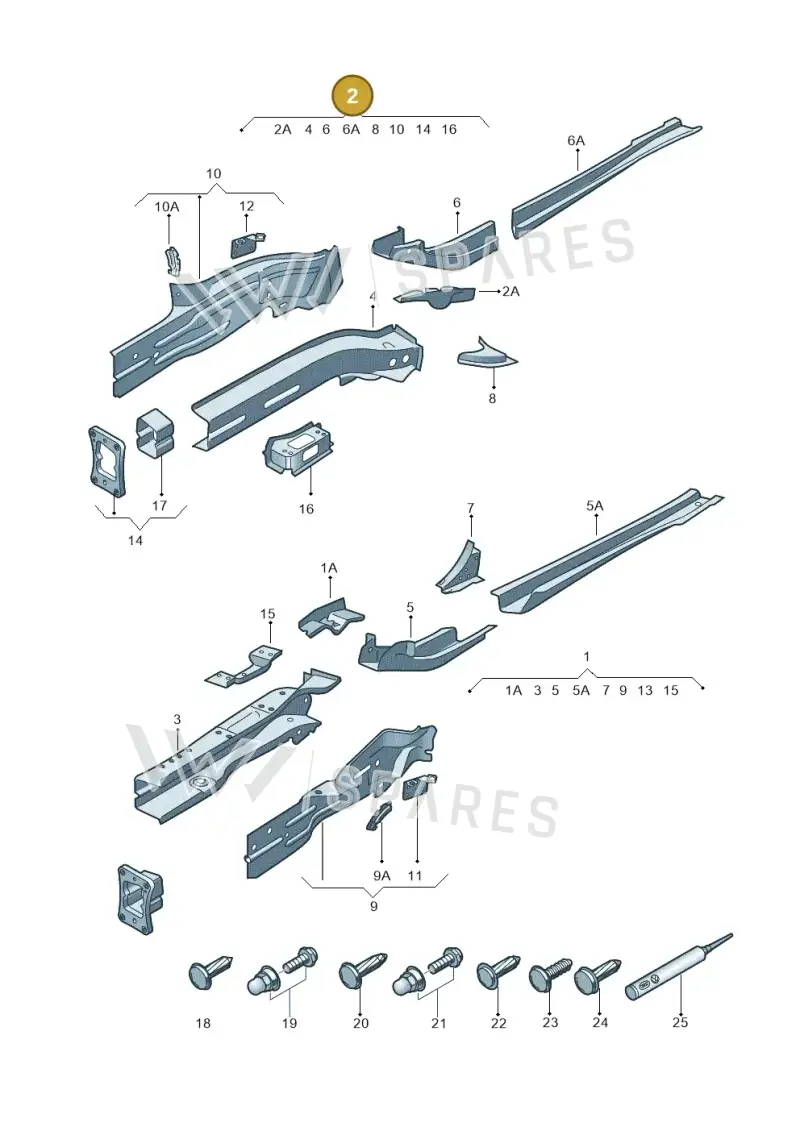 5Q0803092Q — Audi RS3 Limousine (2017-2020) diagram 745803000, position 2