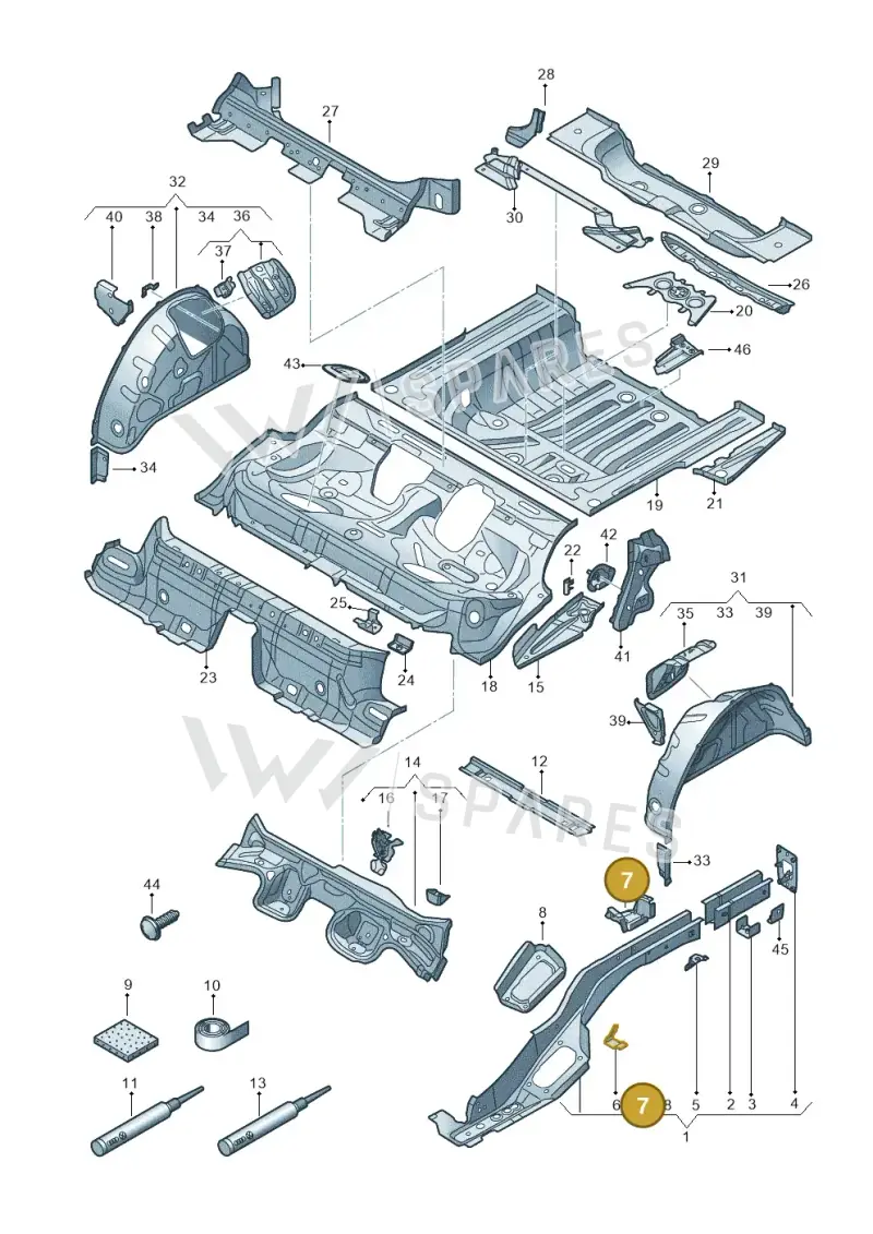 5Q0803096 — Audi A3 Sportback (2016-2020) diagram 745803160, position 7