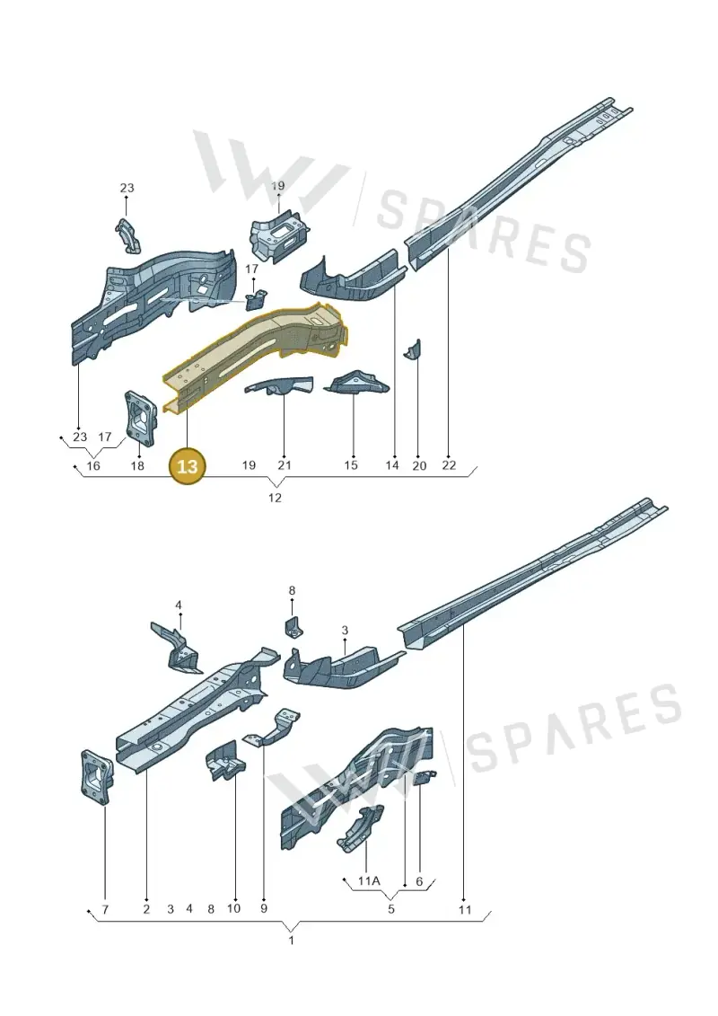 5Q0803106A — Audi TTRS Coupe (2016-2023) diagram 778803000, position 13