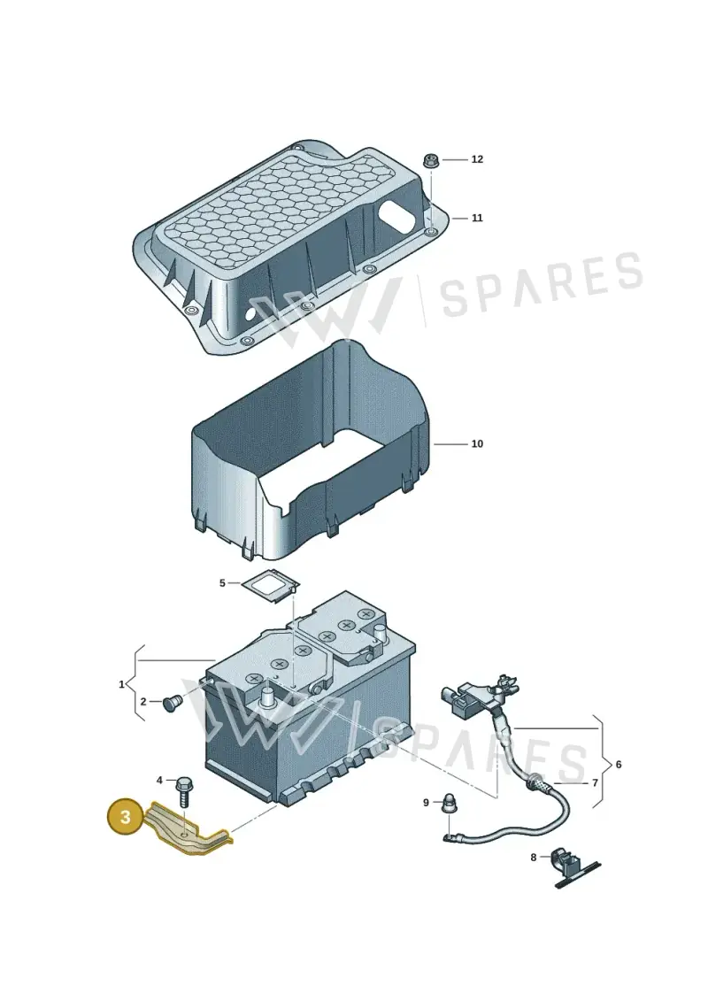5Q0803123B — Audi A3 Sportback (2019-2021) diagram 596915005, position 3