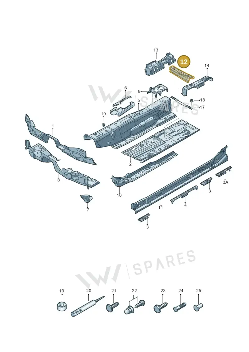 5Q0803233 — Audi RS3 Limousine (2017-2020) diagram 858803050, position 12