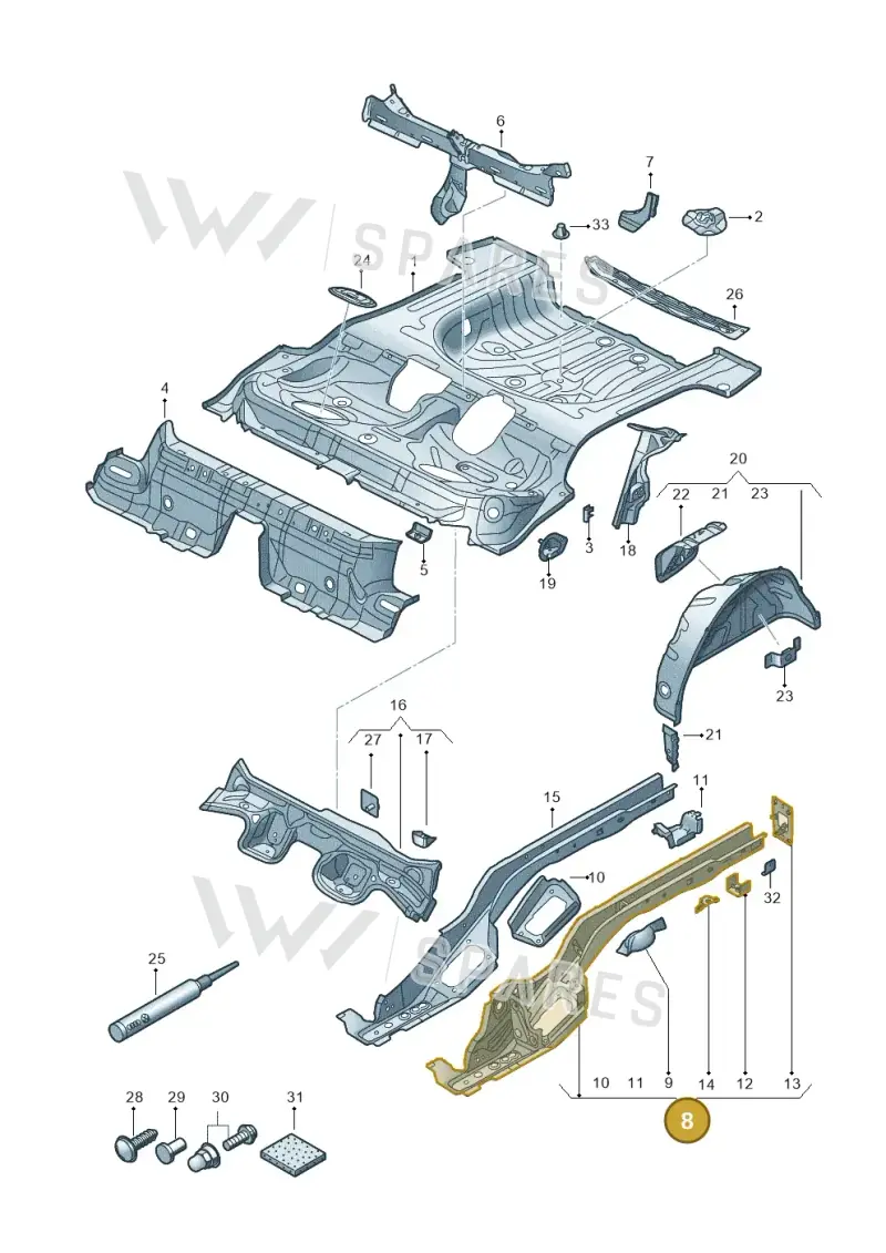 5Q0803501AM — Audi Q2 2.0 TDI (2016-2018) diagram 803803100, position 8
