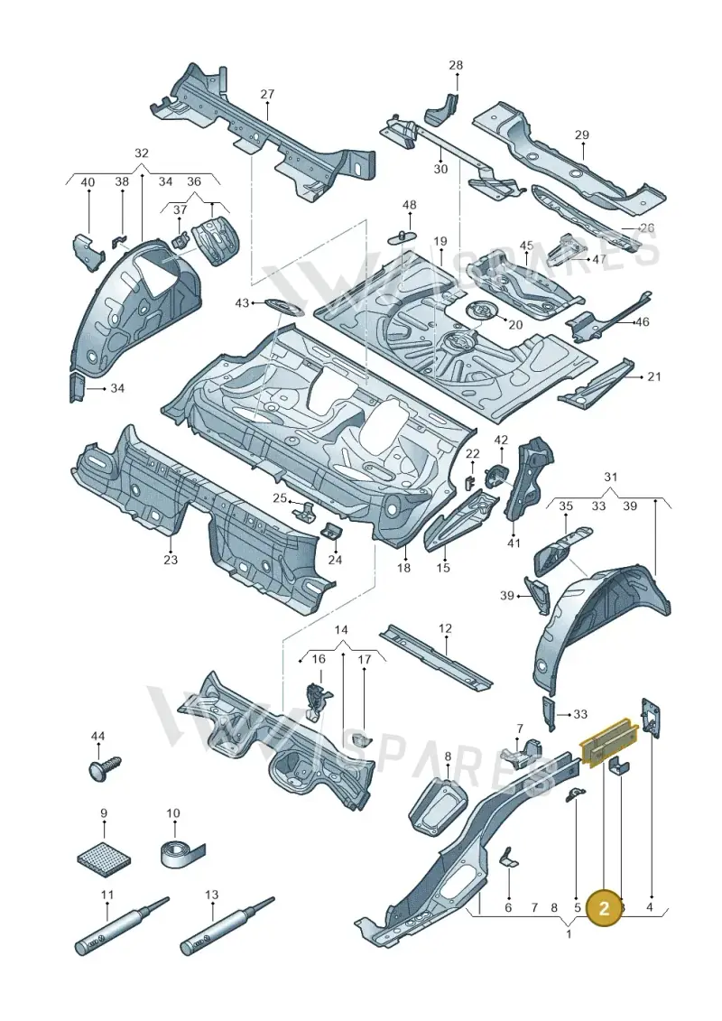 5Q0803512B — Audi RS3 Limousine (2017-2020) diagram 853803110, position 2