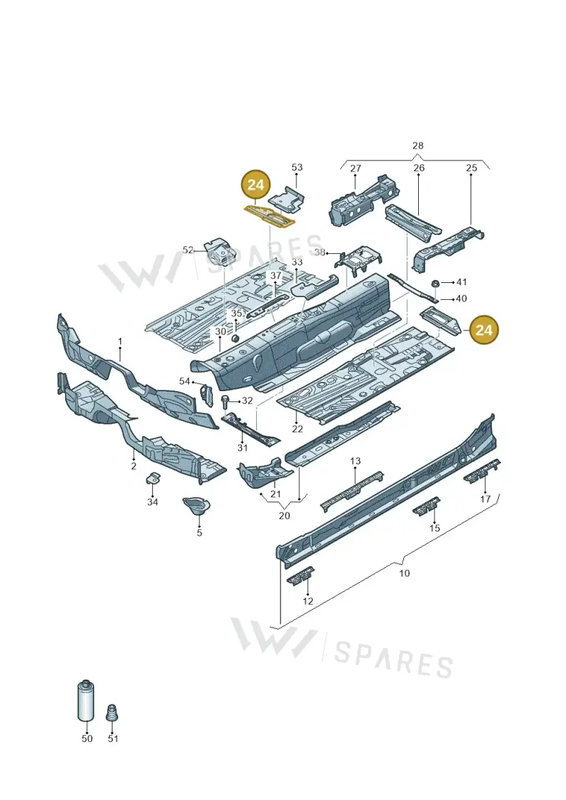 5Q0803579 — Audi A3 Sportback (2019-2021) diagram 596803010, position 24