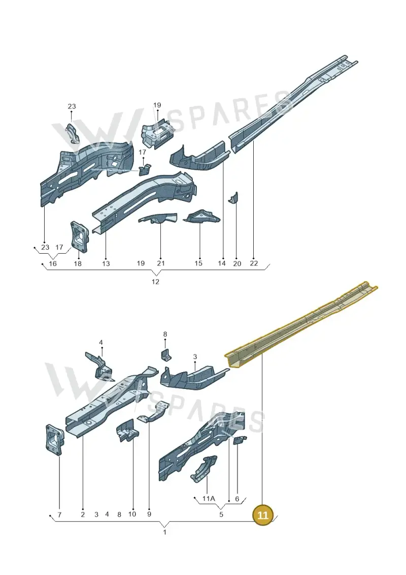 5Q0804455A — Audi A3 Cabrio (2016-2020) diagram 778803000, position 11