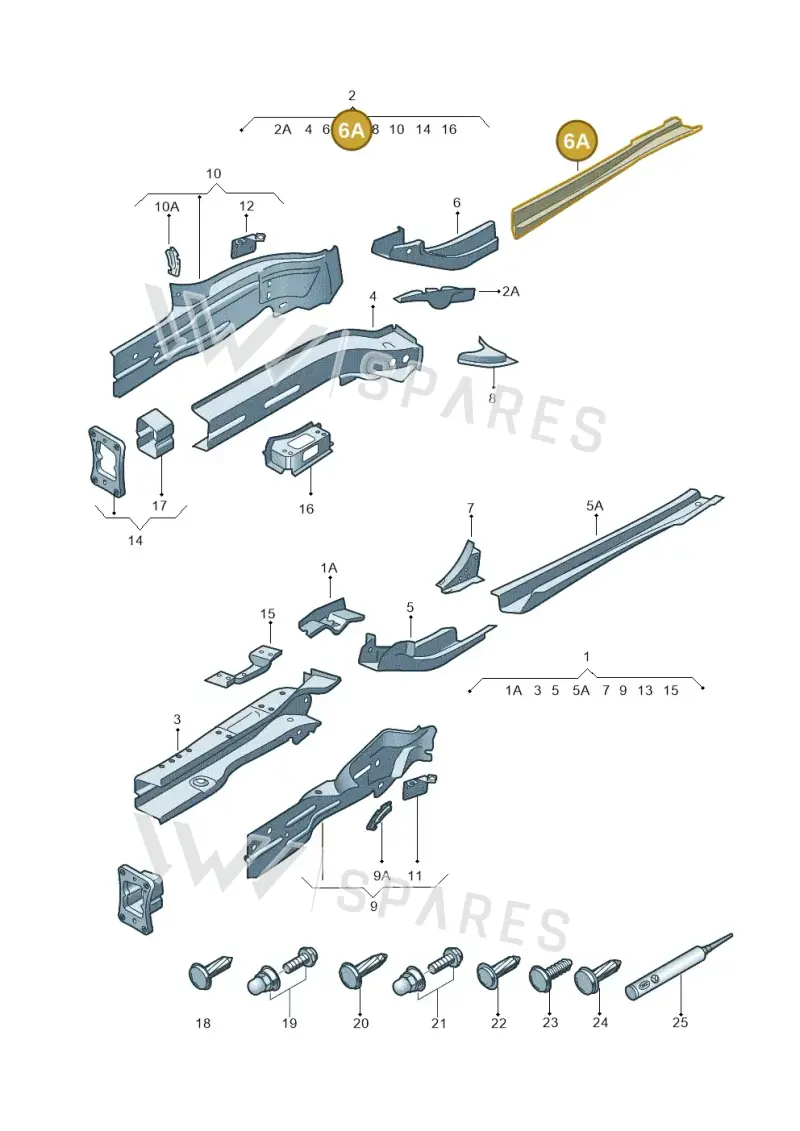 5Q0804456 — Audi RS3 Limousine (2017-2020) diagram 745803000, position 6A