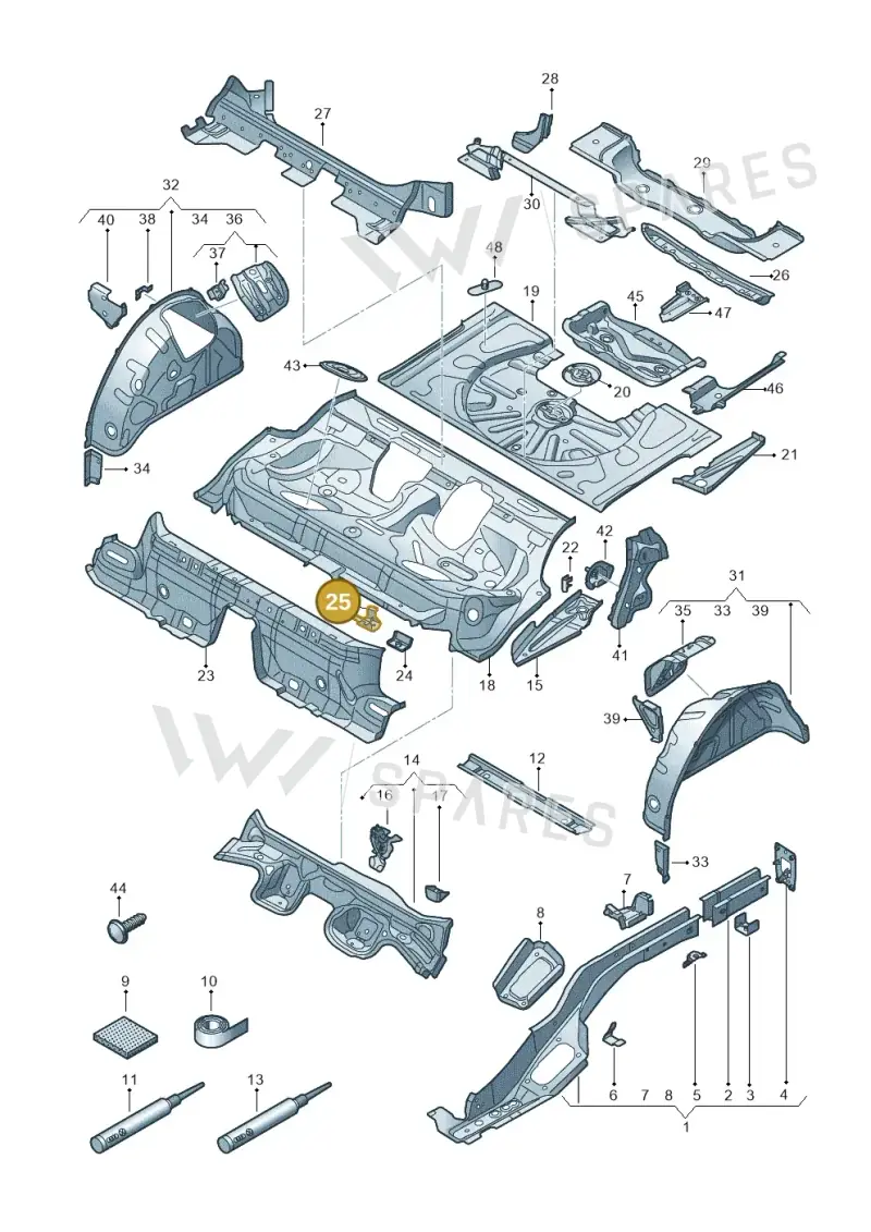 5Q0804865A — Audi RS3 Limousine (2017-2020) diagram 853803110, position 25