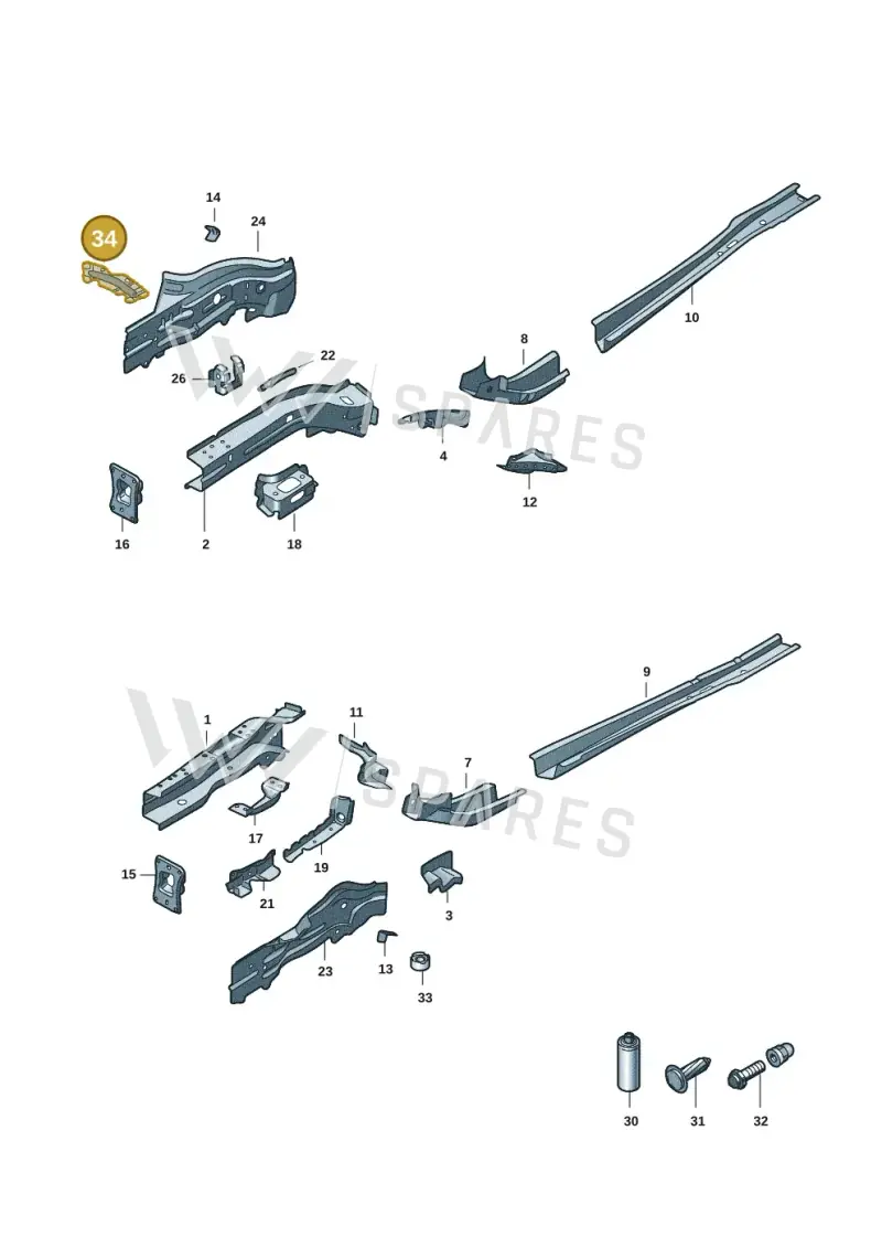 5Q0805758 — Audi A3 Sportback (2019-2021) diagram 596803001, position 34